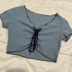 lace up crop top